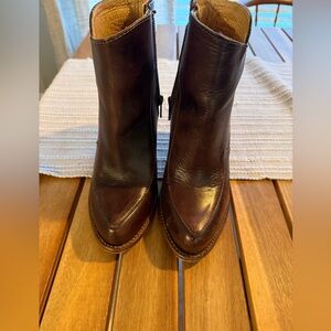 BED|STU Dark Brown Leather Ankle Boots